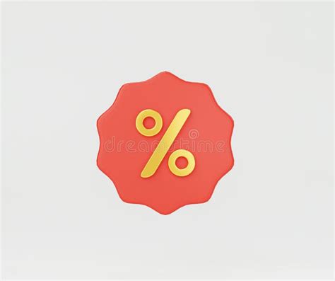Golden Percentage Or Percent For Special Offer Of Shopping Department