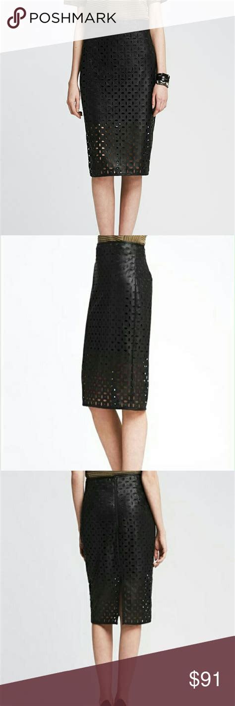 Banana Republic Faux Leather Perforated Skirt Clothes Design Skirts Banana Republic Skirt
