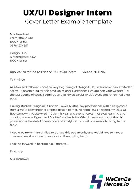 Cover Letter For Internships With No Experience Tips