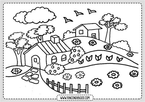 Dibujos De Paisajes Para Colorear Paisajes Bonitos Para Pintar