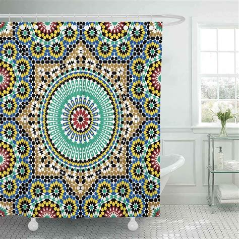 Colorful Moroccan Morocco Traditional Arabic Mosaic Abstract Alhambra