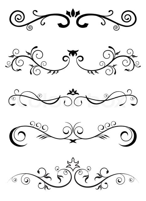 Designed Borders Floral Pattern Stock Vector Colourbox