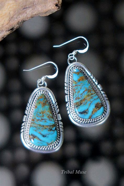 Native American Indian Jewelry Navajo Turquoise Earrings