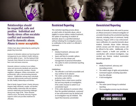 Domestic Violence Awareness Brochure — Leslie Paxton
