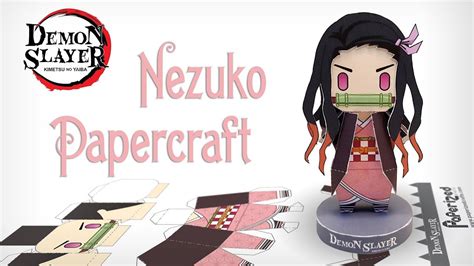 Demon Slayer Nezuko Kamado Papercraft Artesanías De Anime