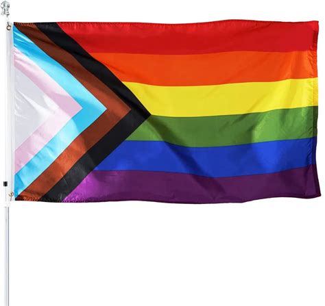 custom rainbow progress pride 3x5ft lgbt flags for gay lesbian transgender bisexual asexual
