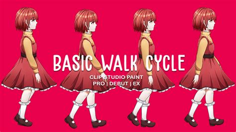 Basic Walk Cycle With Keyframes By マナmana Make Better Art Clip