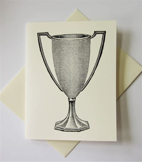 Trophy Note Cards Stationery Set of 10 Cards in White or Light | Etsy