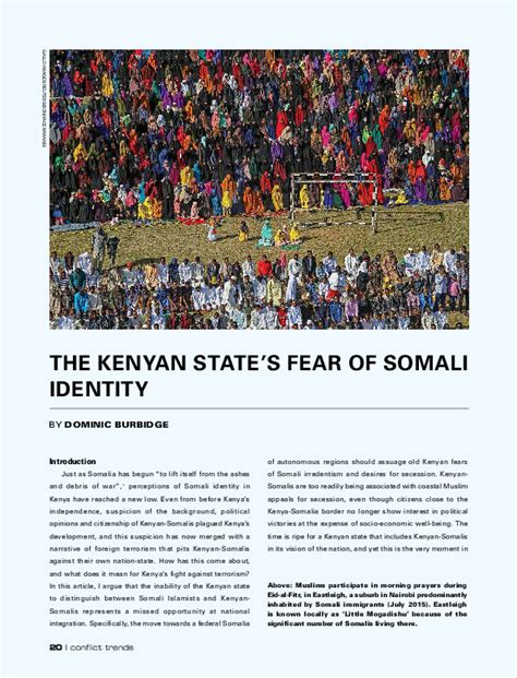 Pdf The Kenyan States Fear Of Somali Identity Dominic Burbidge