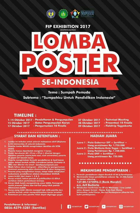 Lomba Desain Sumpah Pemuda Nasional 2017 Di Uny Lomba Asia