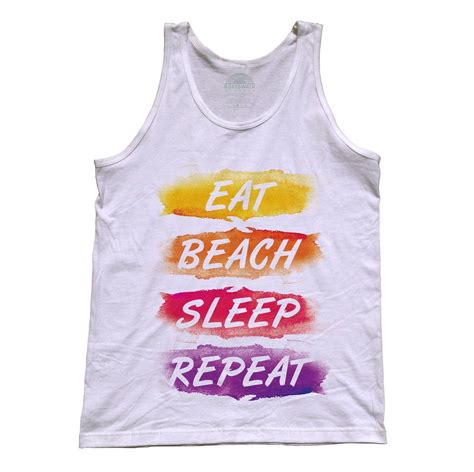 Unisex Eat Beach Sleep Repeat Tank Top Eat Beach Sleep Repeat Ts For Surfers