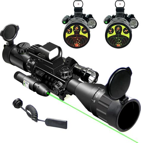 12 Month Warranty Red Uuq 4 12x50 Rifle Scope Dual Illuminated Reticle
