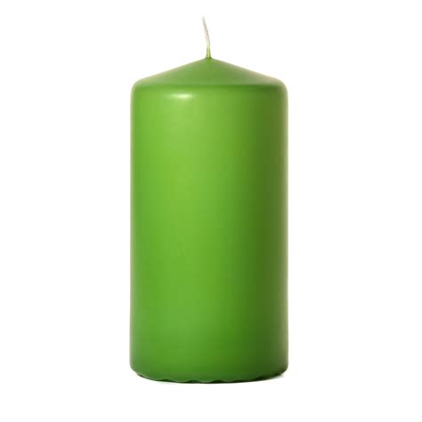 Lime Green 3 X 6 Unscented Pillar Candles 6 Inch Candles