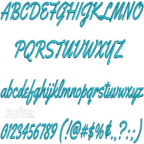 Athletic Script Embroidery Font Embroidery Fonts Number Fun Embroidery