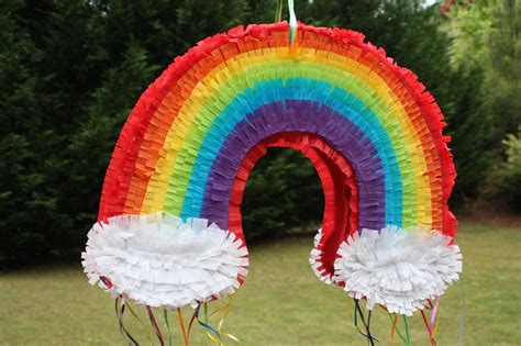 Rainbow Pinata Large Custom Rainbow Pinata Etsy