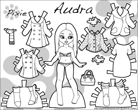 Download Audra, a printable paper doll with a fashionable wardrobe ...