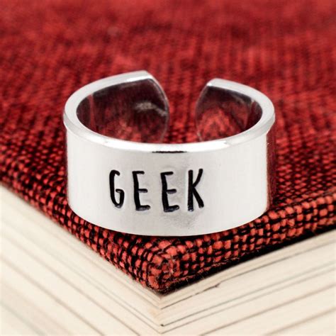 Geek Ring Geekery Adjustable Aluminum Ring Nerd Rings Geeky