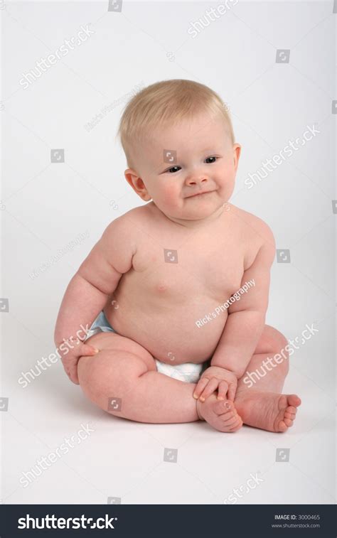 Cute Chubby Baby Boy Looks Right Stock Photo 3000465 Shutterstock