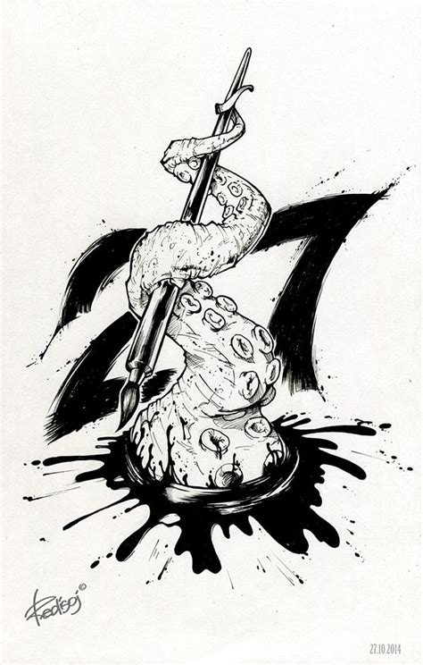 Inktober By Redisoj On Behance Flower Drawing Ink Drawing Drawing