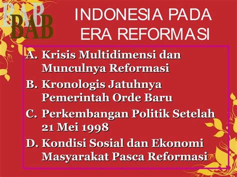 Indonesia Pada Era Reformasi Ppt