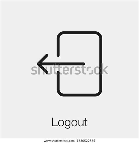 Logout Icon Vector Linear Style Sign Stock Vector Royalty Free