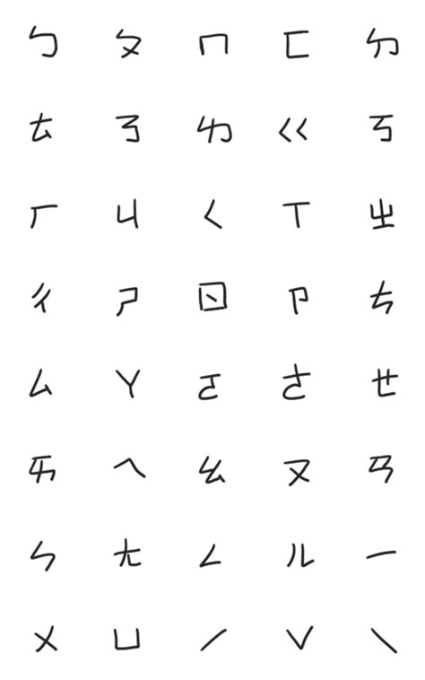 Taiwans Phonetic Symbolのline絵文字｜画像、情報など