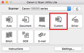 You can easily scan such items simply by clicking the icon you want to choose in the main screen of ij scan utility lite. Canon : Inkjet Manuals : IJ Scan Utility Lite : Scanning ...