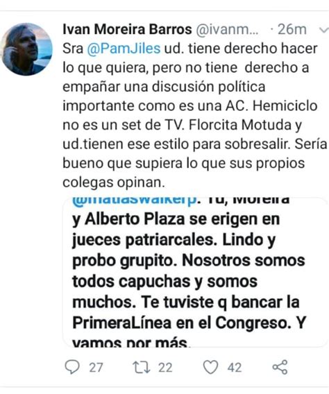 Steffi méndez aseguró que su hermano leo jr. El tuit sobre Pamela Jiles y Florcita Motuda que Moreira ...