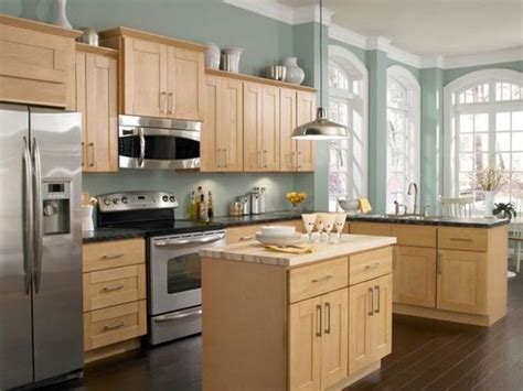Kitchen inspiration ~ gray paint color with honey oak cabinets. Image result for honey oak cabinets what color walls ...