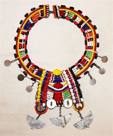 African Maasai Masai Beaded Ethnic Tribal Collar Necklace Jewelry Kenya 46 Ebay