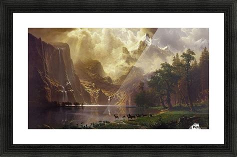 Looking down yosemite valley, california. Among the Sierra Nevada Mountains, California - Albert ...