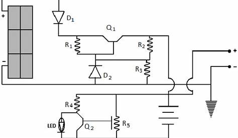 circuit diagram for solar panel to battery