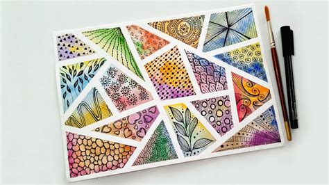 Watercolor Doodle Ideas For Beginners Zendoodle Coloring Easy