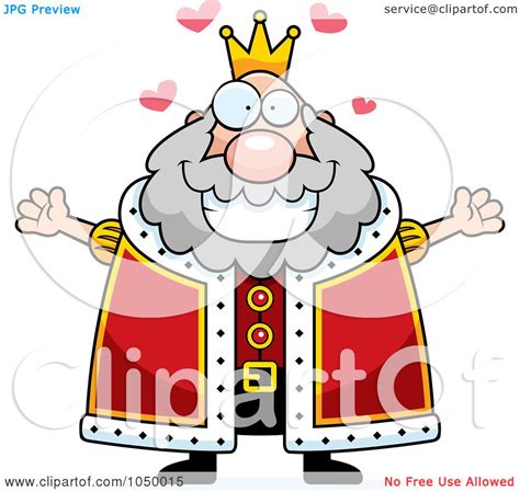 Royalty Free Rf Clip Art Illustration Of A Plump King With Open Arms