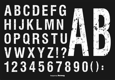 Grunge Alphabet Collection 144186 Vector Art At Vecteezy