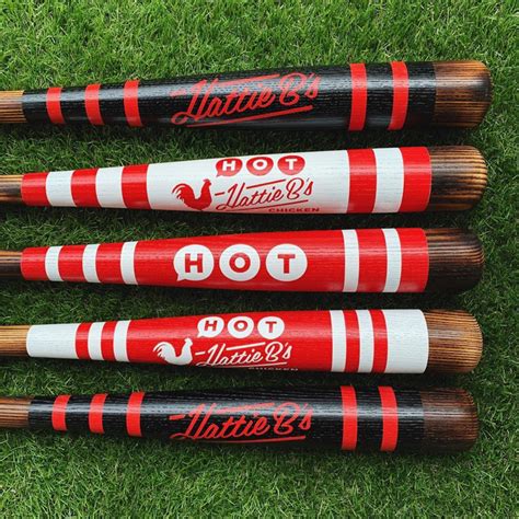 Mitchell Bat Co Striped Baseball Bats Hand Painted Baseball Bats