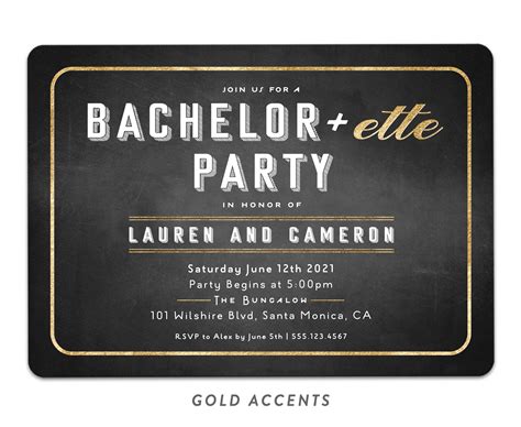 Joint Bachelor And Bachelorette Party Invitation Combined Etsy Canada