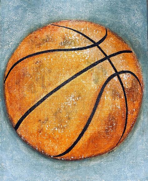 Basketball Painting Painting By Rebekah Fogle Fine Art America