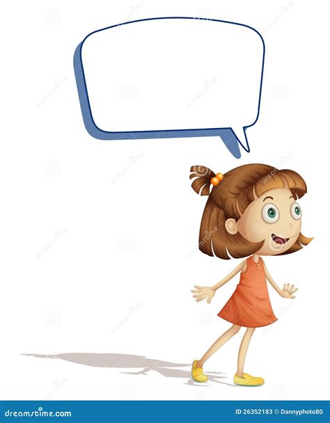 Girl And Call Out Stock Vector Illustration Of Communication 26352183