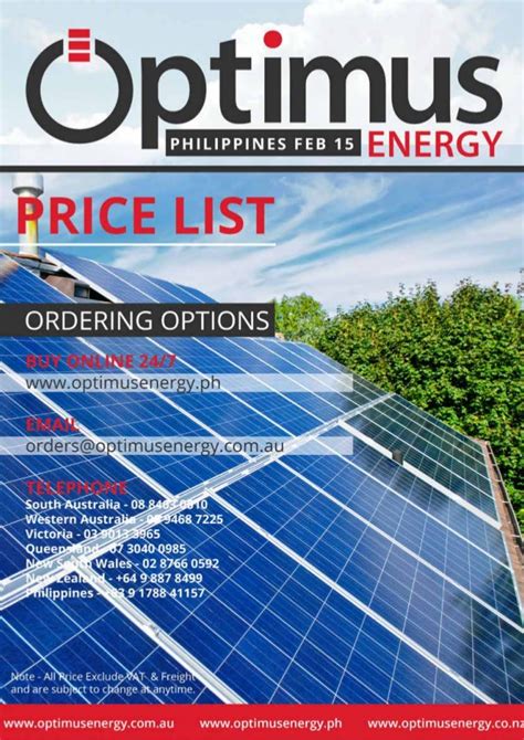 Stock analysis for first solar inc (fslr:nasdaq gs) including stock price, stock chart, company news, key statistics, fundamentals and company profile. Optimus Energy Philippines Feb 2015 Price List