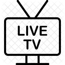 Available in png and svg formats. Live tv streaming Icon of Line style - Available in SVG ...