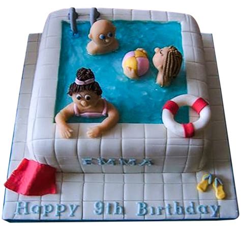 Swimming pool cake