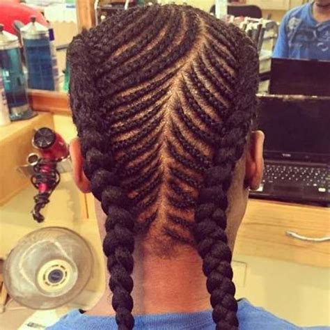 African American Fishtail Braids Hairstyles Black Men