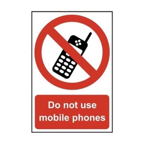 Do Not Use Mobile Phones Mandatory Sign Rsis