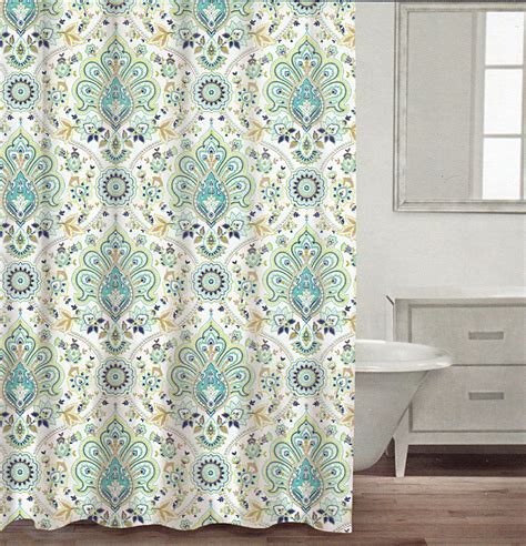 Caro Home 100 Cotton Shower Curtain Floral Paisley