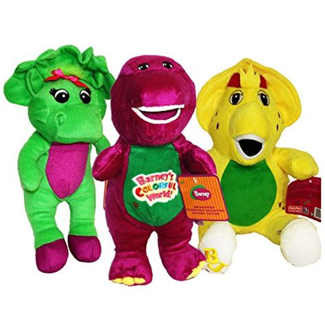 Barney Baby Bop Bj Plush Stuffed Toy Doll 12 3pcs Set Singing Song
