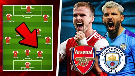 ARSENAL vs MAN CITY Predicted Lineup | Preview - YouTube