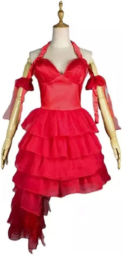 Suicide Harley Harleen Quinzel Cosplay Costume Red Dress