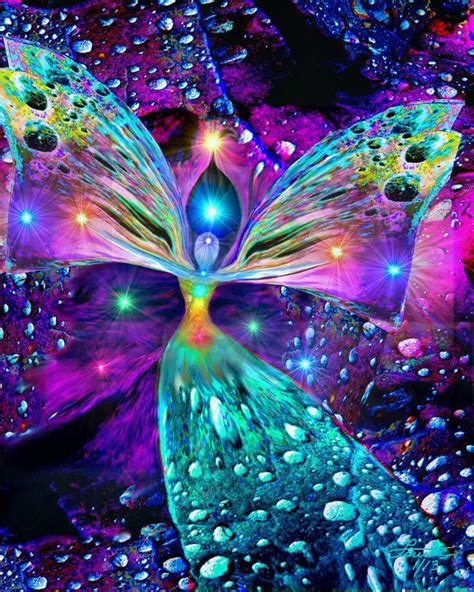 Chakra Art Angel Healing Rainbow Reiki Bubbles Of