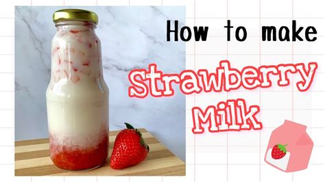 FRESH STRAWBERRY MILK RECIPE How To Make Strawberry Milk The Happy Noona YouTube